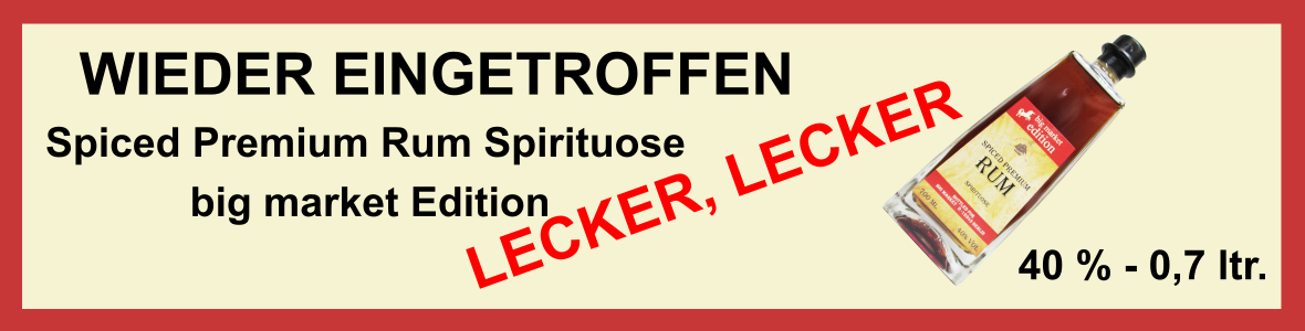 Werbung - big market Rum